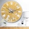 Designart 'Gold Bird On Blossoms I Traditional Wall Clock